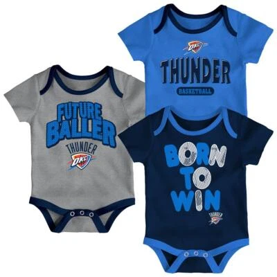 Oklahoma City Thunder Infant Creeper Set Lil Tailgater 3 Pack - Image 1 of 4