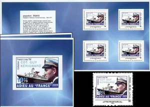 France 2009: Carnet TP perso "Adieu au Paquebot FRANCE 1962-1979 Cdt Kérignard"  - Picture 1 of 1
