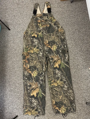 Jerzees Outdoors Overalls Mens 46 Camo Mossy Oak Break Up Bibs Hunting Outdoor - Image 1 of 4