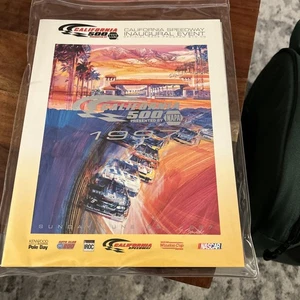 NASCAR CALIFORNIA 500 SPEEDWAY 1997 Inaugural Event Program mit Original Poster - Bild 1 von 5