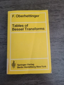 Tables of Bessel Transforms by Fritz Oberhettinger (English) Paperback Book - Bild 1 von 2