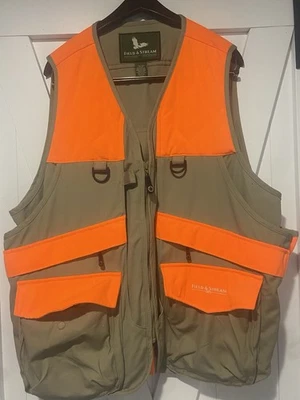 Field & Stream Vest Mens XL Blaze Orange Brown Hunting Shooting Game Outdoor - Image 1 of 4