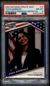 2023 Leaf Decision Tulsi Gabbard Hopefuls Premium Green #14 (/10) (PSA 8) - Bild 1 von 1
