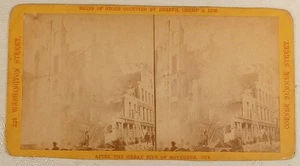 SHREVE CRUMP & LOW STORE RUINEN BOSTON 1872 FEUER STEREOVIEW #2 - Bild 1 von 2