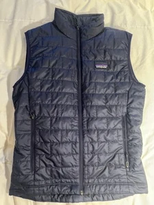 Patagonia Down Insulated Zip Up Blue Puffer Vest Men’s Size Small - Picture 1 of 8