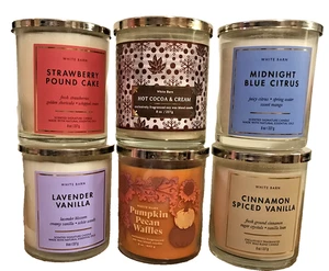 LOT / SET X 6 - 8 OZ MEDIUM JAR CANDLE BATH BODY WORKS SOY WAX NWT VARIETY MIX - Picture 1 of 4