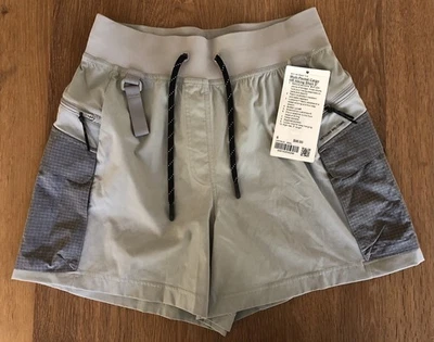 NEW Lululemon Womens MULTI-POCKET CARGO HR HIKING SHORT 5" SEAL GRAY Size 6 - Image 1 of 4