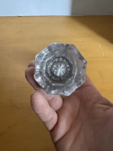 SET pomelli per porta vittoriani in vetro cristallo 8 punti vintage - Foto 1 di 6