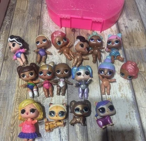 LOL Surprise Mini Puppen & Haustiere Konvolut. mit einem rosa Etui - Bild 1 von 19