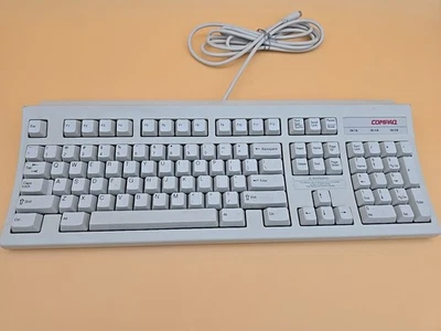 VINTAGE COMPAQ MECHANICAL PS2 KEYBOARD 120663-101 172791-101 Clean  - Image 1 of 4