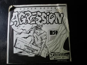 AGRESSION RECORDED LIVE AT THE UNDERGROUND RAILROAD 7" EP RECORD - Picture 1 of 3