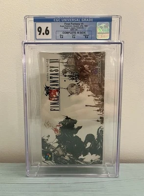 CGC 9.6 CIB Final Fantasy VI Super Famicom 1994 Squaresoft SHVC FG Graduado Foto 1 de 2