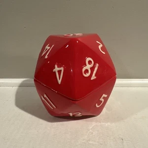 Think Geek rot Keramik D20 Würfelschale Set Dungeons & Dragons Spielabend Party Rarität - Bild 1 von 5