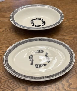 Pfeifenstein alte Mimbreno indische Santa Fe Speisewagen Fischplatte & Servierschale - Bild 1 von 10