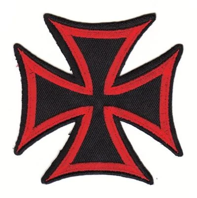 BP BRAUNERT PATCHES af14★Parche de cruz de hierro ciclista helicóptero planchado aplicación 7,5 x 7,5 cm