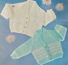 0612 Baby's Cardigans, 18-22" Dk, Vintage Knitting Pattern Reprint