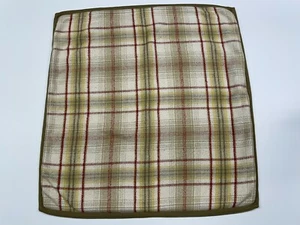 Lauren Ralph Lauren 20x20 Pillow Cover Plaid And Stripes Green Wool - Picture 1 of 5