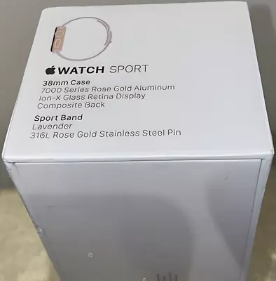 Apple Smart Watch Sport 7000 38mm Rose Gold Alu Case Lavender 316L Ba Wristwatch - Image 1 of 4