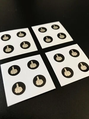 16 Webcam Cover FUCK OFF Datenschutz Kamera Camera Abdeckung Laptop Handy silber - Bild 1 von 2