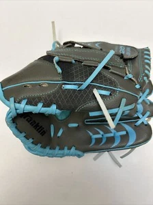 Franklin ball glove shok sorb 22750-10.5” teal&gray See Pic For Flaw - Picture 1 of 6