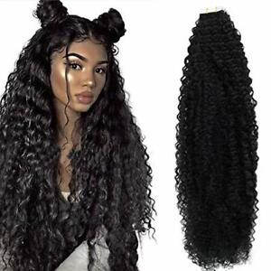 Long Kinky Curly Tape In Human Hair Extension Skin Weft Brazilian Hair Tapes in