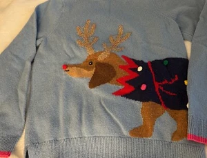 Two Girls Boden Christmas Sweaters - Size 11-12 - Picture 1 of 4