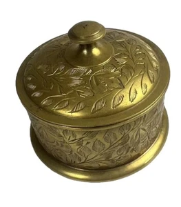 VTG Solid Brass Trinket Box or Cone Incense Burner Holder Made in India 2270 - Picture 1 of 8