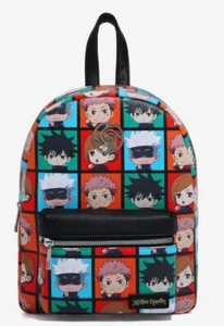 Jujutsu Kaisen Chibi Character Grid Mini Backpack Bag Satoru Gojo Yuji Itadori - Picture 1 of 3
