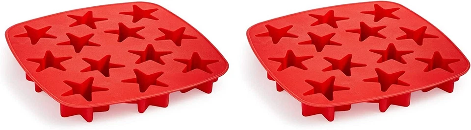 Moldes de hielo de silicona estrella colección Martha Stewart, ¡2 bandejas de 12 estrellas cada una! Foto 1 de 1