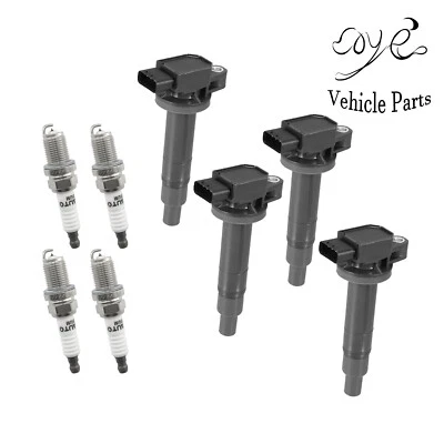 90919-02240 4pcs Ignition Coil & Spark Plug For 2006-2018 Toyota Yaris 1.5L L4 - Image 1 of 4