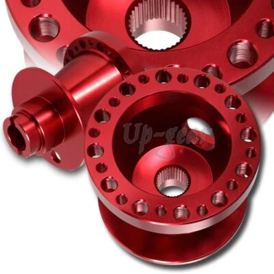 Adaptador de cubo de 6 orificios para volante de aluminio rojo Honda Civic T6061 1992-1995 Foto 1 de 3