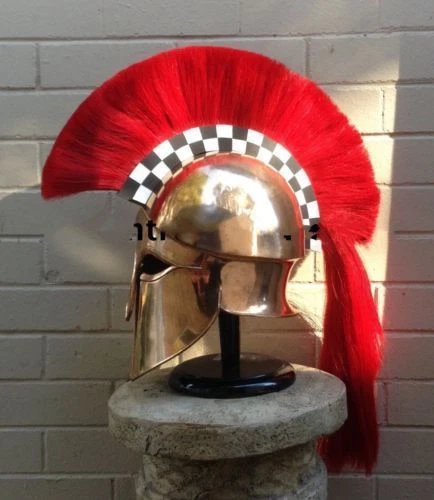 Casco Corintio Griego Usable Medieval Forro Cuero Libre Casco de Caballero Foto 1 de 1