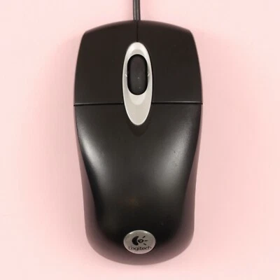 Logitech RX300 Optical USB 2-Button Computer Mouse w/ Scroll Wheel (Black) - Image 1 of 3