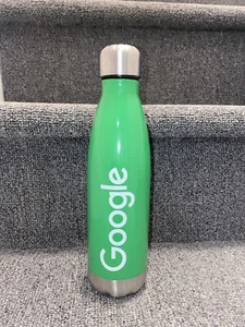 Google Metal Water Bottle 17 fl oz Green Advertising Promo Company Travel Work - Picture 1 of 10