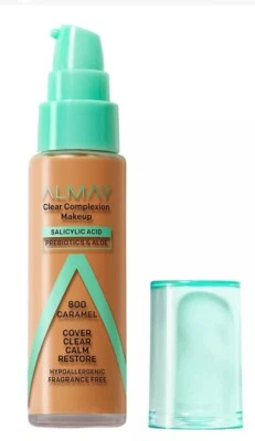 Almay Clear Complexion Acne Foundation Makeup for Sensitive Skin 800 Caramel 1oz - Image 1 of 3