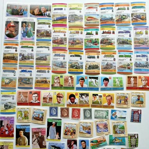Saint Vincent Stamps Collection - 100 to 2000 Different Stamps Cover
