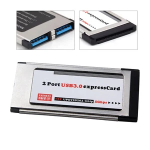 PCI-E PCI Express To 2 Port USB 3.0 34 mm Expresscard Card Converter Adapter oOC - Afbeelding 1 van 15