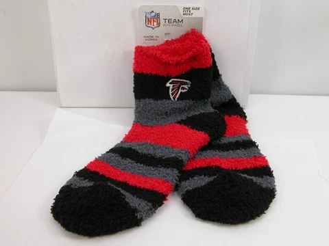 Atlanta Falcons FUZZY SOFT SOCKS NFL Licensed Free Shipping! Cover