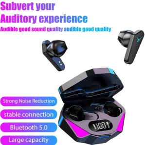 Écouteurs sans fil Bluetooth TWS, faible latence de 65ms, casque de jeu Esport, - Photo 1 sur 13