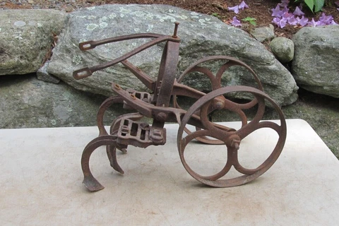 Vintage Universal Double Wheel Cultivator W/ 4 Attachments  " like Planet Jr" Cover