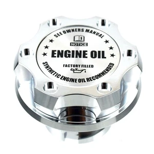 Relleno de tapa de aceite anodizado para motor cromado billete plateado para Silverado Sierra HD - Imagen 1 de 2