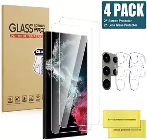 Paquete de 4 protectores de pantalla de lentes de cámara de vidrio ultra templado para Samsung S25/24/23/22 - Imagen 1 de 20