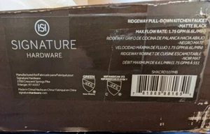 Signature Hardware 465186 Ridgeway Pull-Down Kitchen Faucet In Matte Black - Picture 1 of 9