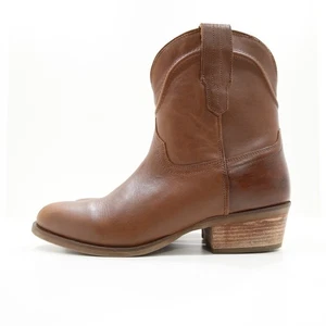 Stivali da cowgirl western corti pull-on in pelle marrone Dingo Saguaro - donna 8 - Foto 1 di 7