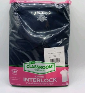 School Uniform Short Sleeve Polo Shirt by Classroom Navy Blue size Jr 3XL NEW - Picture 1 of 5