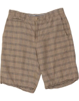 BANANA REPUBLIC Womens Chino Shorts W31 Medium  Beige Check Linen DE12 - Image 1 of 3