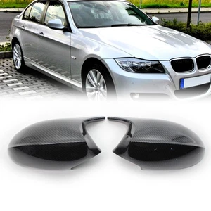 1 Pair Carbon Fiber Side Mirror Cover Cap For BMW E81 E87 E90 E91 E93 PRE-LCI M3 - Picture 1 of 19