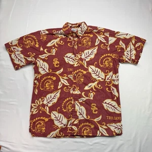 Reyn Spooner x USC Trojans Shirt Men Small Garnet Gold Reverse Print Football US - Picture 1 of 18