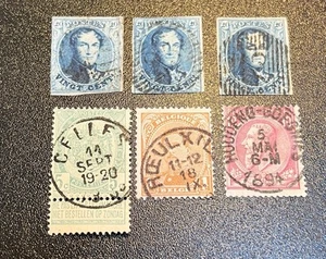 BELGIUM 🇧🇪 SELECTION OF 6 Early Stamps Pre 1900 - Imagen 1 de 1