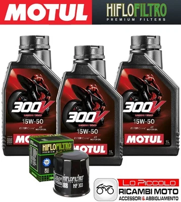Kit Tagliando 3 OLIO [MOTUL] 300V 15w50 + FILTRO Yamaha YZF 600 R6 S 2008 2009 Foto 1 de 4